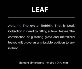 Element decorativ suspendat design frunze care cad din tavan LEAF B sandblasted