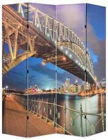 245866 vidaXL Paravan de cameră pliabil, 160 x 170 cm, Sydney Harbour Bridge