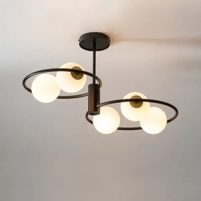 Lustră pe tijă AQUA 5xG9/12W/230V negru