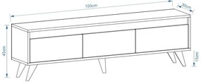 Century Sapphire Oak masă TV