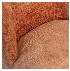 Fotoliu portocaliu cu tapițerie din catifea Atty – WOOOD