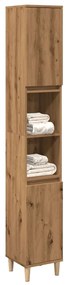 vidaXL Dulap de baie, stejar artizanal, 30x30x190 cm, lemn prelucrat