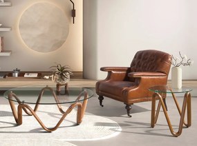 Fotoliu design italian, Piele Naturala, Chesterfield 5163