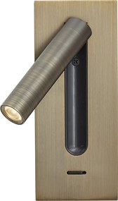 Set de 2 Aplice Moderne Bronz Închis Incl. LED - Plaza