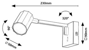Lampă de perete Rabalux 73027 KARTER 1xGU10/5W/230V