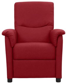 338909 vidaXL Fotoliu de masaj rabatabil, roșu vin, material textil