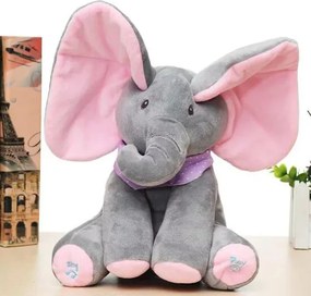 Zaparkorun Elefant interactiv care cântă - roz
