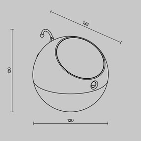 Lampa solara cu senzor de miscare IP65 Lactea