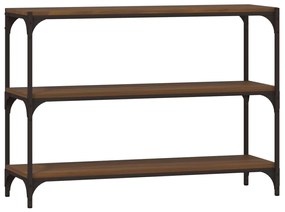 819356 vidaXL Raft de cărți stejar maro 100x33x70,5 cm lemn prelucrat și oțel