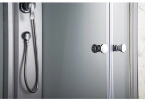 Cabină de duș Evora White 80 cu cădiță de duș, 80x80x205 cm