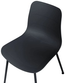 Set 2 buc scaune de sufragerie Looza (negru). 1081005