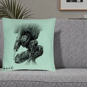 Perna Personalizata Berserk Guts Armor of Darkness Manga, 40x40 cm, Verde Menta, Husa Detasabila, Perna Inclusa, BEKZ®