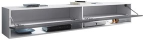 Dulap TV de perete Adenuk 140 MDF (Negru + Negru) (cu iluminat LED RGB). 1106329