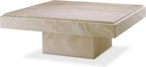 Masuta de cafea design LUX din travertin Sartoria, 83x83cm