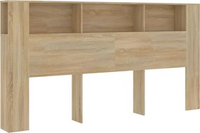 vidaXL Dulap tăblie, stejar Sonoma, 200 x 18,5 x 104,5 cm