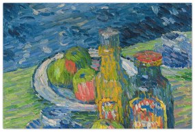 Tablou - Alexej von Jawlensky, Still Life with Bottles and Fruit, reproducere (90x60 cm)