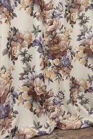 Set draperii blackout model floral cu rejansa transparenta cu ate pentru galerie, Madison, densitate 700 g/ml, Rosa Arvensis, 2 buc