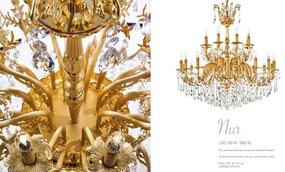 Candelabru 24 brate LUX cu cristale Scholer, Nur