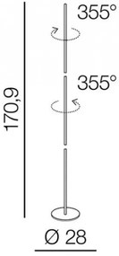 Azzardo AZ3205 - Lampadar LED TETA LED/33W/230V