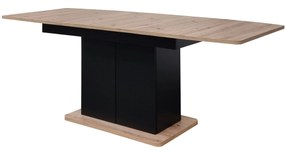 Masă de sufragerie Schultz (Stejar artisan + negru) (pentru 4-8 persoane). 1082838