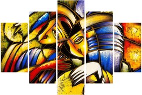 Tablou - Pictură în ulei, îndrăgostiții (150x105 cm)