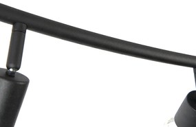 Spotlight modern curbat negru cu 4 lumini - Jeany