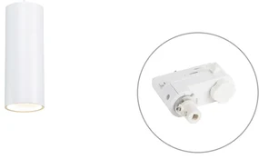 Lampă suspendată de design albă, cu adaptor de șină inclus, trifazată - Tubo trifazat