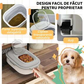 PawHut Recipient pentru Crochete de Câini Capacitate 5-25L cu Închidere Ermetică Gri | Aosom Romania