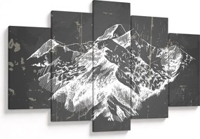 Tablou - Ilustrație de munți (150x105 cm)