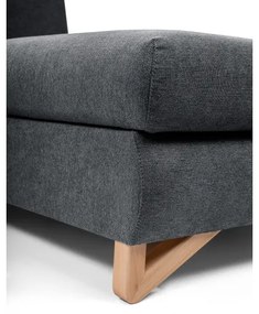 Colțar extensibil AVESTA, tapițat, în formă de L, cu spațiu de depozitare, colț pe partea dreaptă, antracit