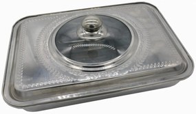 TAVA CUPTOR CU CAPAC, INOX ,35x26x7 CM