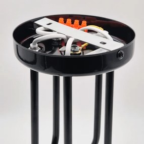 Lustră pe tijă PRIYA 5xE27/15W/230V negru