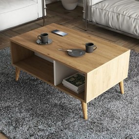 Măsuță de conferință Exxen Oak and White