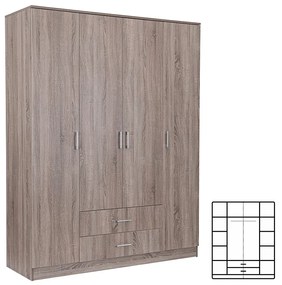 Dulap Miami 160x205 cm stejar York-stejar York