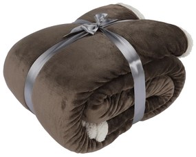 Patura cu doua fete, maro, 205x220, ANKEA TYP 1