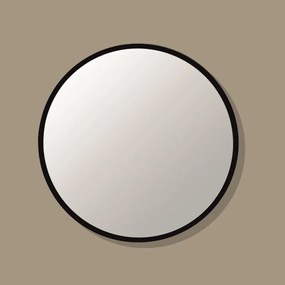 Oglinda rotunda Inter Ceramic finisaj negru 80 cm