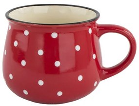 Cană ceramică Dots 770 ml, roșu, 770 ml