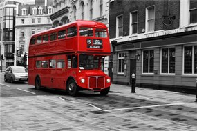 Tablou - Londra cu autobuz (90x60 cm)