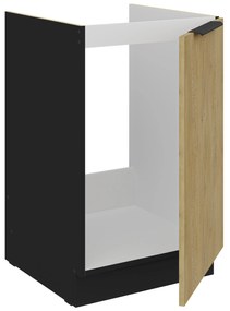 Dulap inferior de bucătărie pod drez Carminia 50 ZL 1F BB (stejar cremona + negru). 1127984