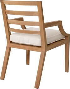 Scaun elegant pentru exterior design LUX Hera natur / flores off-white