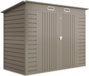 Outsunny Adăpost de Grădină 8 x 4FT din Metal, cu Uși Duble și 2 Ventilații, Gri | Aosom Romania
