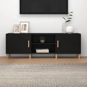 812619 vidaXL Comodă TV, negru, 150x30x50 cm, lemn compozit
