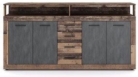 Comodă RUNA maro închis/antracit