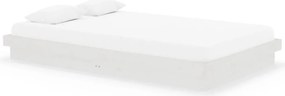 vidaXL Cadru de pat, alb, 120x200 cm, lemn masiv de pin