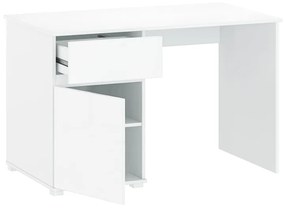 Birou PC 1D1S / 120, alb lucios, LINDY