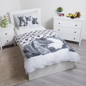 Lenjerie de pat Jerry Fabrics Bulldog, de copii, din bumbac,140 x 200 cm, 70 x 90 cm