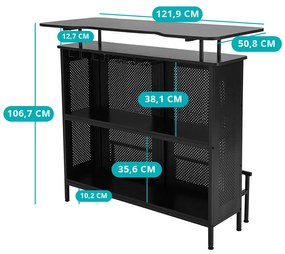 Bar pe 4 niveluri cu suport pentru picioare