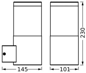 Aplică de exterior Ledvance EBRO 1xE27/20W/230V IP44