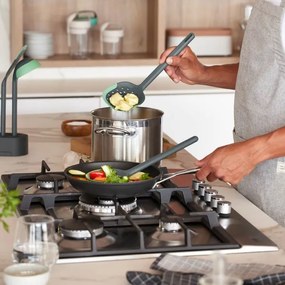 Lingura cu fante Lekue 1010183, 29x6,4x9,5 cm, +4°C/+220°C, Rezistenta la zgarieturi, Rasina poliesterica, Verde