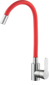 Baterie bucătărie cu pipă flexibilă - 264 oțel inoxidabil P14A